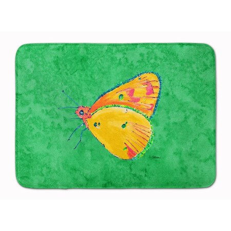 Carolines Treasures Butterfly Orange on Green Machine Washable Memory Foam Mat 8861RUG